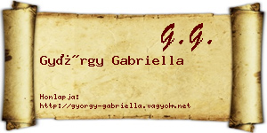 György Gabriella névjegykártya